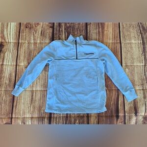 Athleta Women's Long Sleeve 1/4 Zip High Neck Pullover Light Blue Sweatshirt S